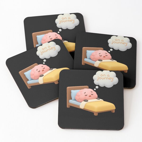 Item preview, On A Journey Cute 3D Sleeping Brain Sticker designed and sold by thazinart.