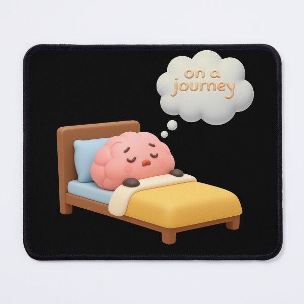 Item preview, On A Journey Cute 3D Sleeping Brain Sticker designed and sold by thazinart.