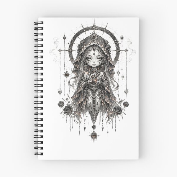 Item preview, Ashen Fire Priestess – Volcanic Ritual Saint of Ash and Obsidian designed and sold by ShadowSpriteArt.