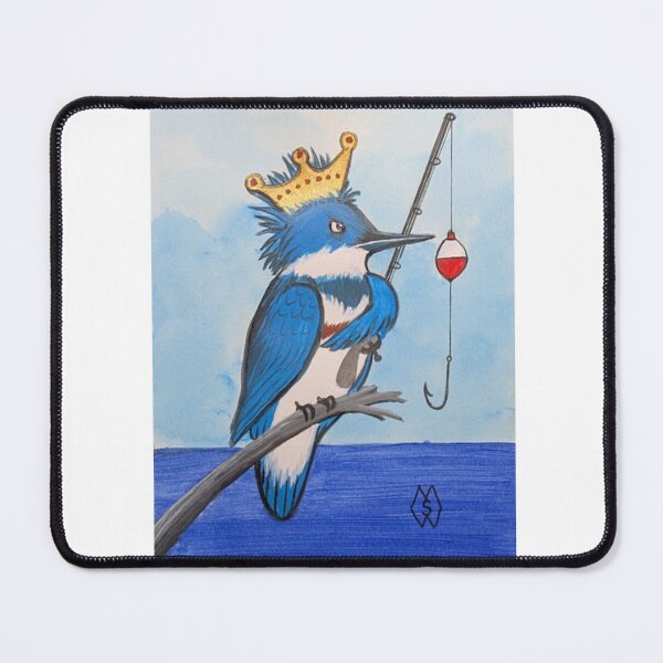 Item preview, Belted Kingfisher cartoon  designed and sold by Matt Starr Fine Art .