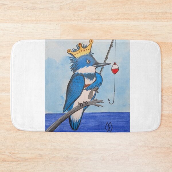 Item preview, Belted Kingfisher cartoon  designed and sold by Matt Starr Fine Art .