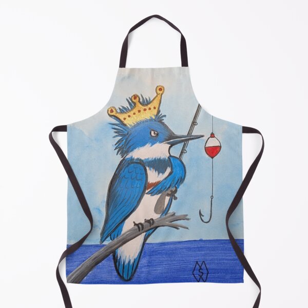 Item preview, Belted Kingfisher cartoon designed and sold by Matt Starr Fine Art .