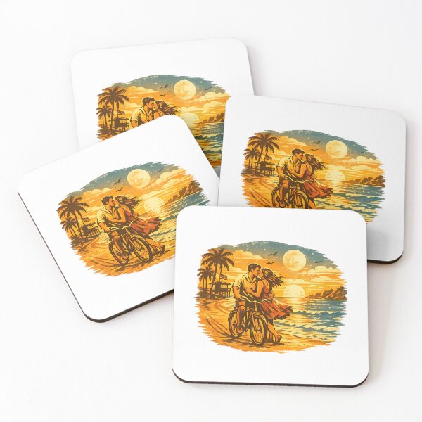 Item preview, Coastal Lighthouse Vintage Beach Vacation Couple designed and sold by OliviaHayesArt.