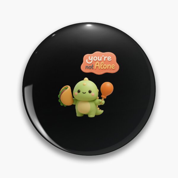 Item preview, You're Not Alone Cute 3D Foodie Dinosaur Sticker designed and sold by thazinart.
