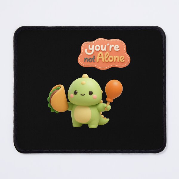Item preview, You're Not Alone Cute 3D Foodie Dinosaur Sticker designed and sold by thazinart.