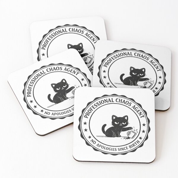 Item preview,  Professional Chaos Agent Cat Funny Badge Shirt No Apologies Since Birth Tee Cat Lover Gift Sarcastic Humor Shirt designed and sold by Moonveil_Studio.