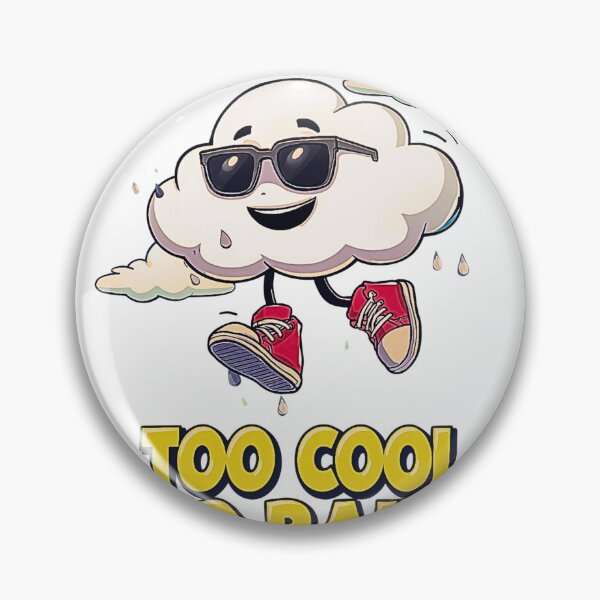 Item preview, Too Cool To Rain – Cartoon Cloud with Sunglasses Retro T-Shirt Design designed and sold by MerchWSzpilkach.