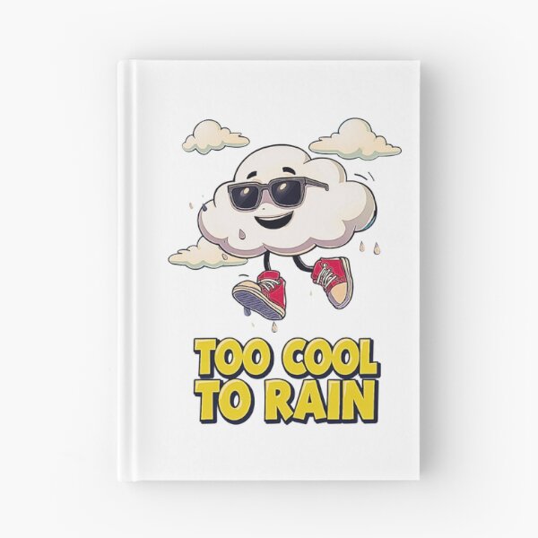Item preview, Too Cool To Rain – Cartoon Cloud with Sunglasses Retro T-Shirt Design designed and sold by MerchWSzpilkach.