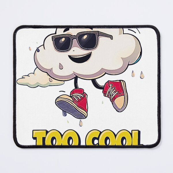 Item preview, Too Cool To Rain – Cartoon Cloud with Sunglasses Retro T-Shirt Design designed and sold by MerchWSzpilkach.