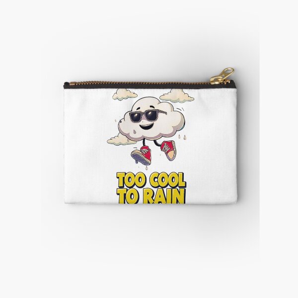 Aperçu de l'œuvre Trop cool pour la pluie – T-shirt rétro avec nuage de dessin animé et lunettes de soleil créée et vendue par MerchWSzpilkach.