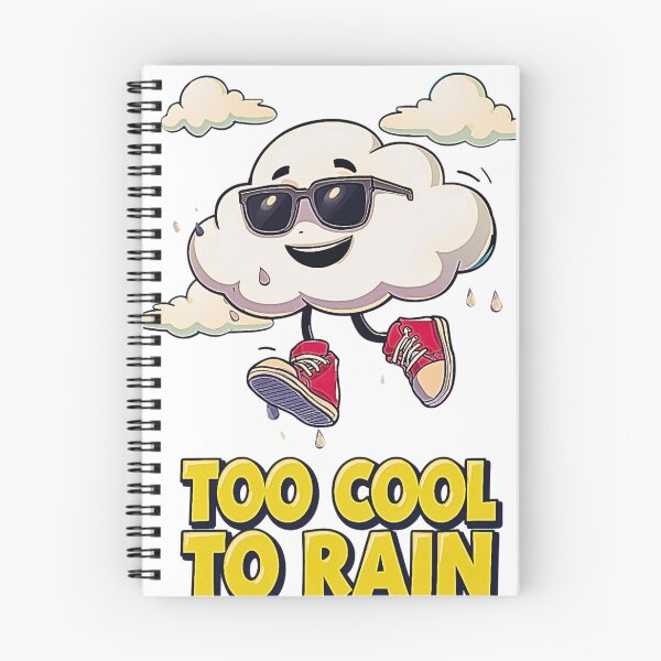 Item preview, Too Cool To Rain – Cartoon Cloud with Sunglasses Retro T-Shirt Design designed and sold by MerchWSzpilkach.