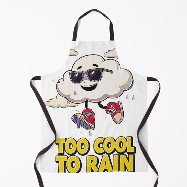 Item preview, Too Cool To Rain – Cartoon Cloud with Sunglasses Retro T-Shirt Design designed and sold by MerchWSzpilkach.