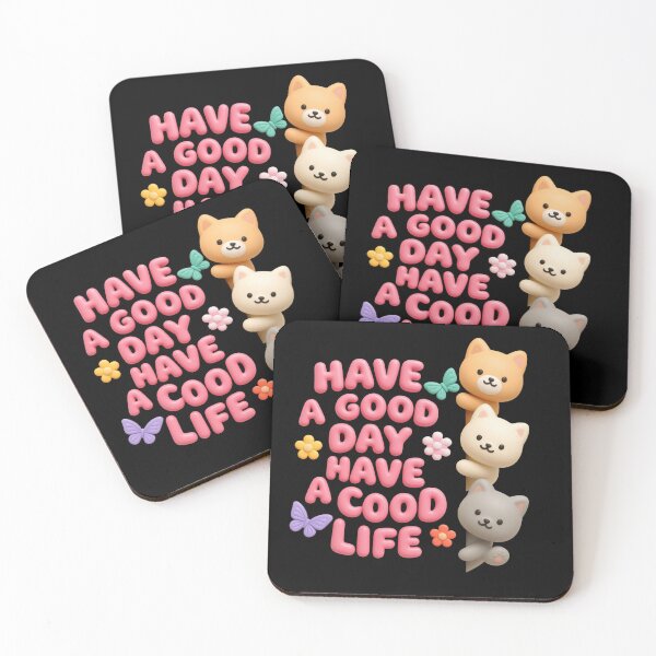 Item preview, Cute Claymorphic Animals Peeking - Have A Good Day Quote designed and sold by thazinart.