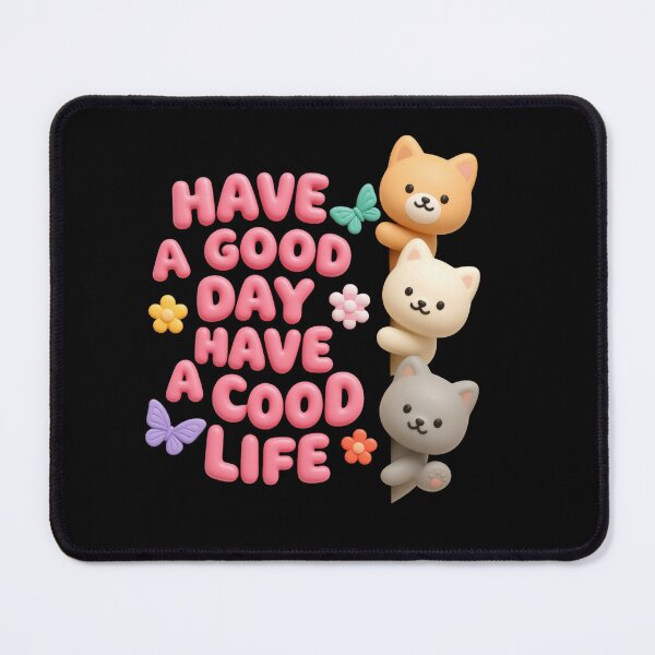 Item preview, Cute Claymorphic Animals Peeking - Have A Good Day Quote designed and sold by thazinart.