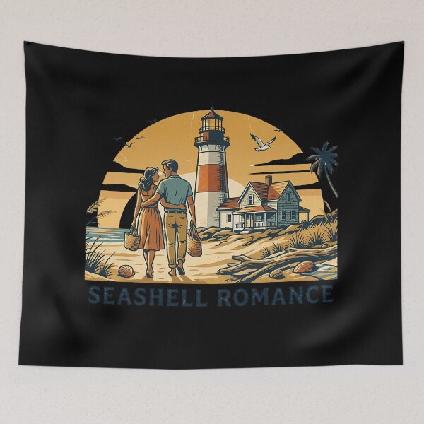 Item preview, Coastal Lighthouse Anniversary Beach Trip Gift for Couples designed and sold by OliviaHayesArt.