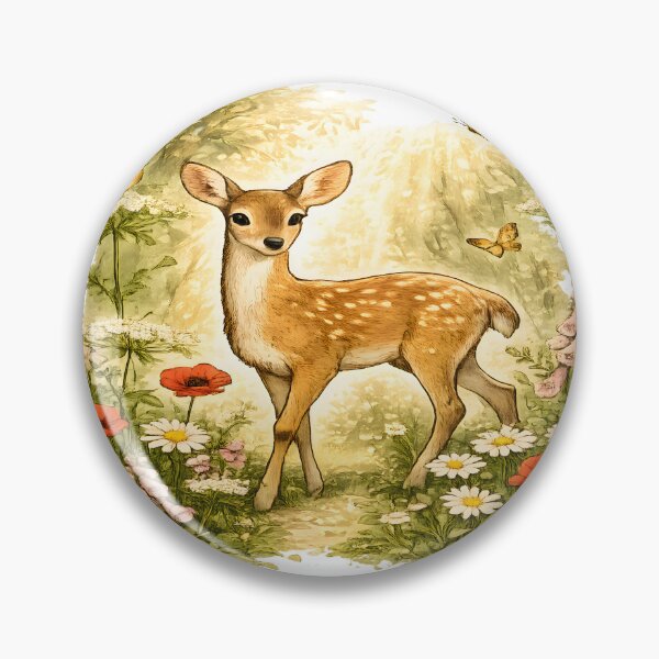 Item preview, Forest Deer Wildflower T-Shirt — Cottagecore Nature Aesthetic Deer Tee Gift designed and sold by RizRay.