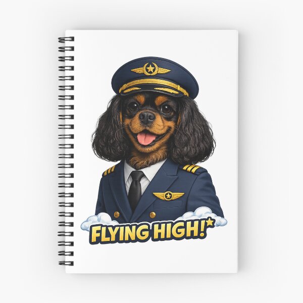 Item preview, Pilot, Flying High! Black and Tan Cavalier designed and sold by SpottyRainbow.