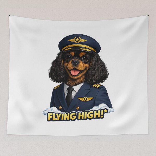 Item preview, Pilot, Flying High! Black and Tan Cavalier designed and sold by SpottyRainbow.