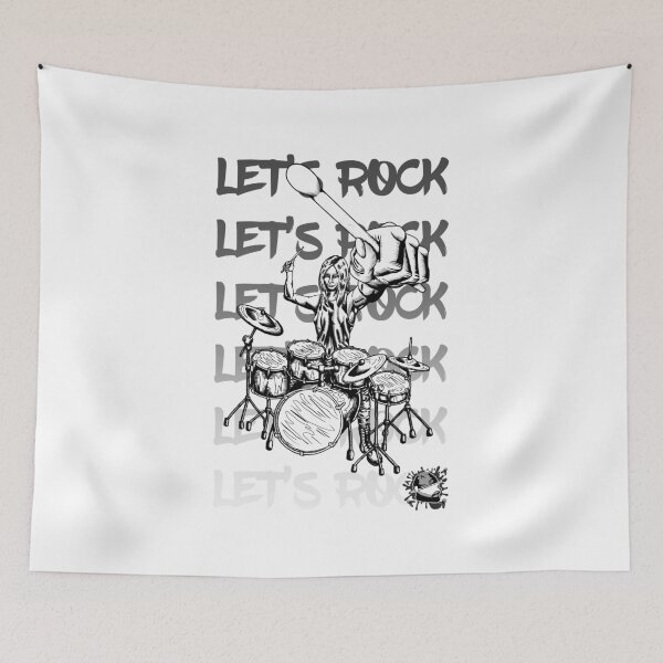 Item preview, Let's Rock Drummer designed and sold by Colmeia de Ideias.