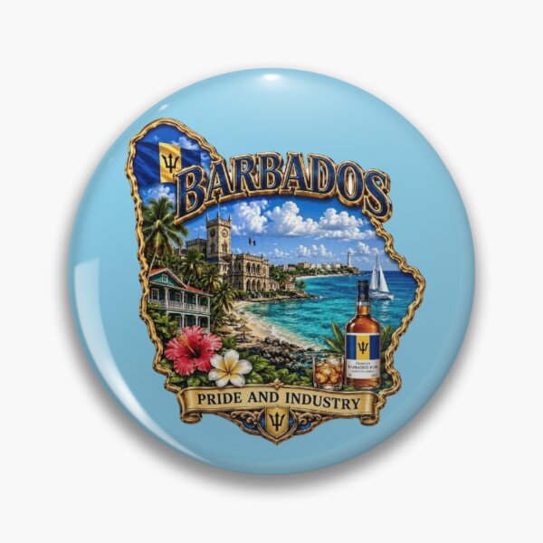 Item preview, Barbados Island Vibes – Tropical Caribbean Heritage & Pride designed and sold by globetrottergfx.