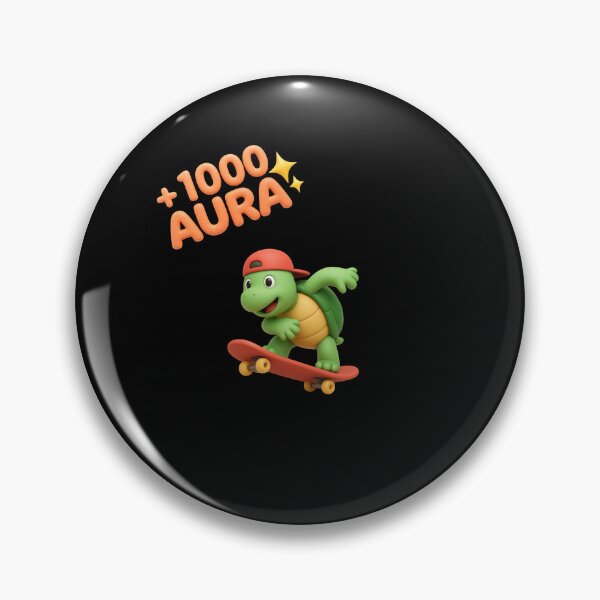 Item preview, 1000 Aura Cute 3D Skateboarding Turtle Sticker designed and sold by thazinart.