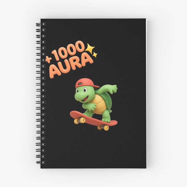 Item preview, 1000 Aura Cute 3D Skateboarding Turtle Sticker designed and sold by thazinart.