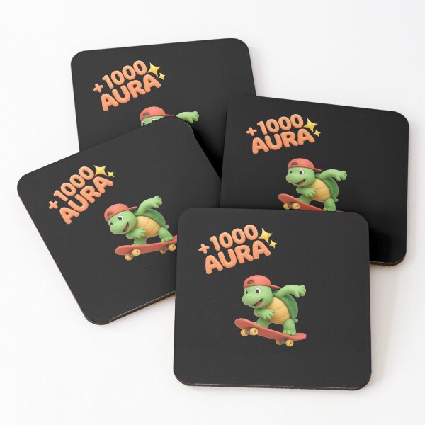 Item preview, 1000 Aura Cute 3D Skateboarding Turtle Sticker designed and sold by thazinart.