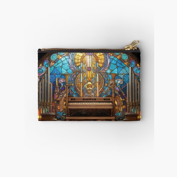 Item preview, Stained Glass Art Nouveau Pipe Organ Cathedral Art designed and sold by pinkal.