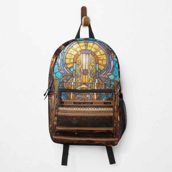 Item preview, Stained Glass Art Nouveau Pipe Organ Cathedral Art designed and sold by pinkal.
