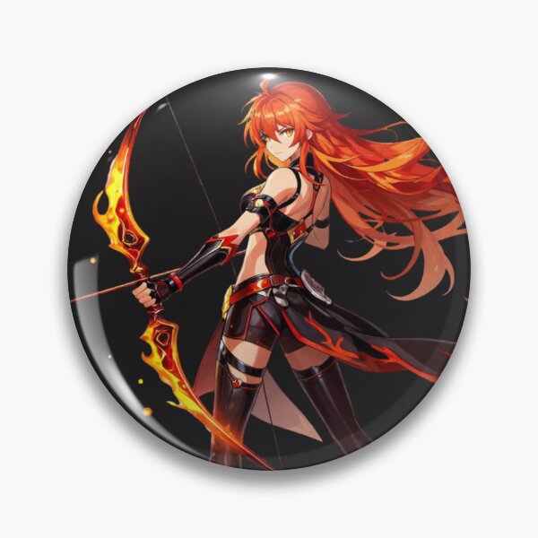 Item preview, Flame Archer Fire Anime Girl Urban Fantasy designed and sold by Revyra.