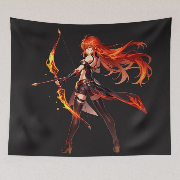 Item preview, Flame Archer Fire Anime Girl Urban Fantasy designed and sold by Revyra.