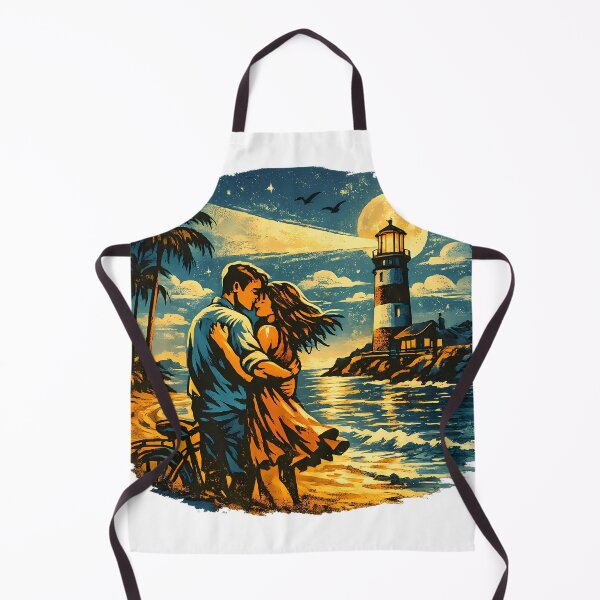 Item preview, Tropical Escape Vintage Beach Vacation Couple designed and sold by OliviaHayesArt.