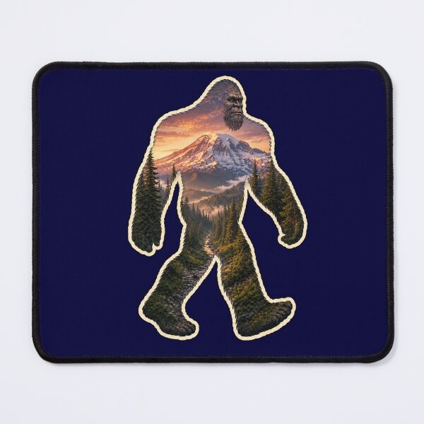 Item preview, Mt. Rainier Sasquatch Double Exposure Wilderness Art designed and sold by Swanny's Custom T-shirt and Gift Designs.