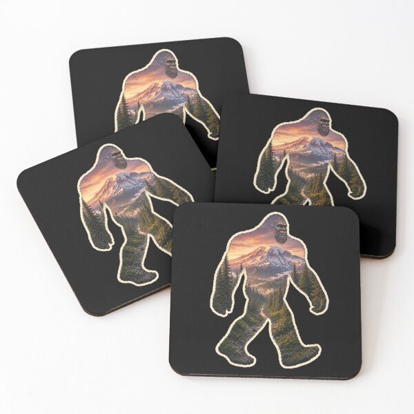 Item preview, Mt. Rainier Sasquatch Double Exposure Wilderness Art designed and sold by Swanny's Custom T-shirt and Gift Designs.