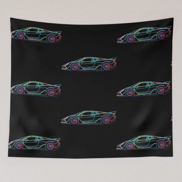 Item preview, Neon Hypercar Vector Line Art Minimal Supercar Contour designed and sold by Nexus Space.
