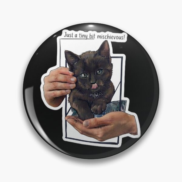 Item preview, Cute Black Kitten Hiding in Pocket – Playful Pet Portrait designed and sold by Fatomfatom.