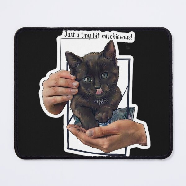 Item preview, Cute Black Kitten Hiding in Pocket – Playful Pet Portrait designed and sold by Fatomfatom.