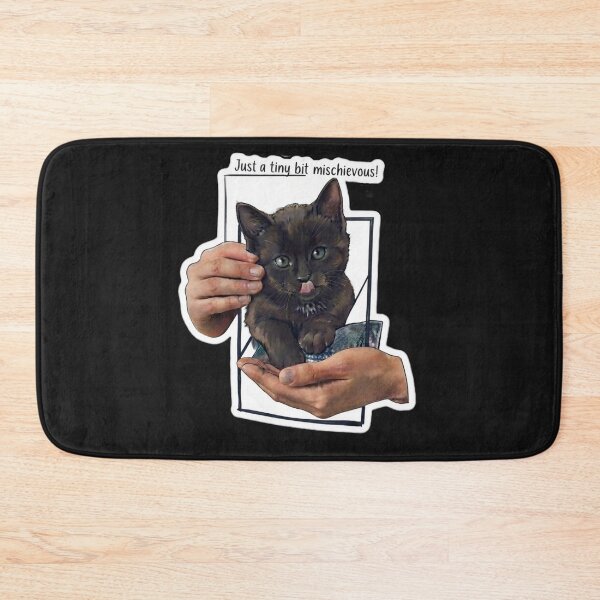 Item preview, Cute Black Kitten Hiding in Pocket – Playful Pet Portrait designed and sold by Fatomfatom.