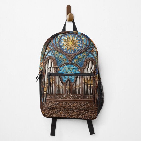 Item preview, Art Nouveau Stained Glass Pipe Organ Wooden Musical Art designed and sold by pinkal.