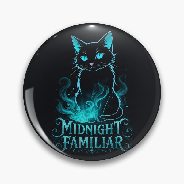 Item preview, Midnight Familiar Black Cat | Mystical Blue Witchy Cat Art designed and sold by LONE SPIRIT CO..
