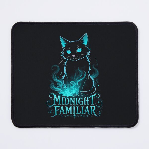 Item preview, Midnight Familiar Black Cat | Mystical Blue Witchy Cat Art designed and sold by LONE SPIRIT CO..