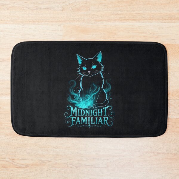 Item preview, Midnight Familiar Black Cat | Mystical Blue Witchy Cat Art designed and sold by LONE SPIRIT CO..