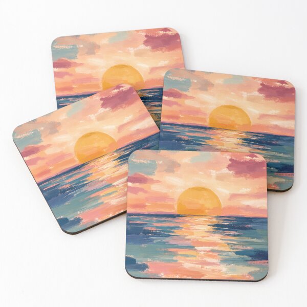 Item preview, Summertime Seascape at Sunset designed and sold by humnoo.