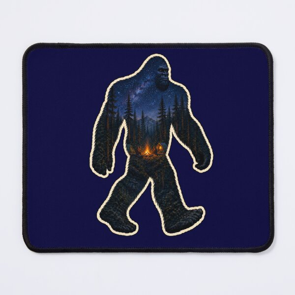 Item preview,  Campfire Sasquatch Double Exposure Wilderness Art designed and sold by Swanny's Custom T-shirt and Gift Designs.