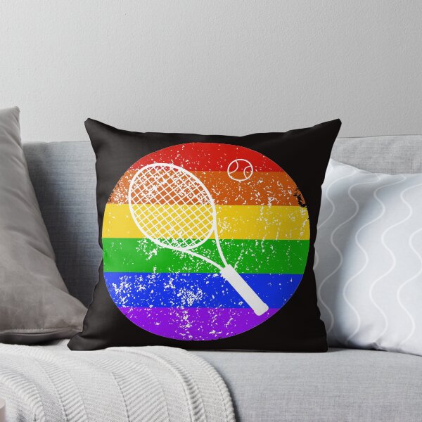 Item preview, Vintage Rainbow Tennis Racket | Retro Tennis Pride Style | Distressed Tennis Lover Design designed and sold by Rush2Buy.