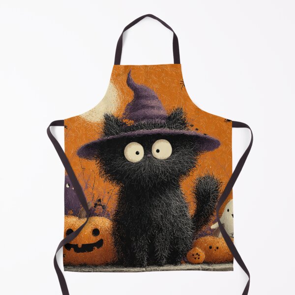 Item preview, Cute Halloween Witch Cat designed and sold by LovePrintArt.