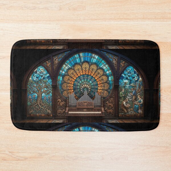 Item preview, Stained Glass Pipe Organ Zodiac Astrology Musical Art designed and sold by pinkal.