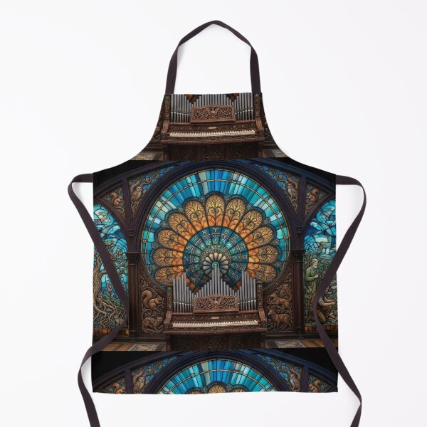 Item preview, Stained Glass Pipe Organ Zodiac Astrology Musical Art designed and sold by pinkal.