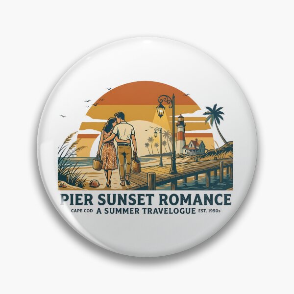 Item preview, Pier Sunset Anniversary Beach Trip Gift for Couples designed and sold by OliviaHayesArt.