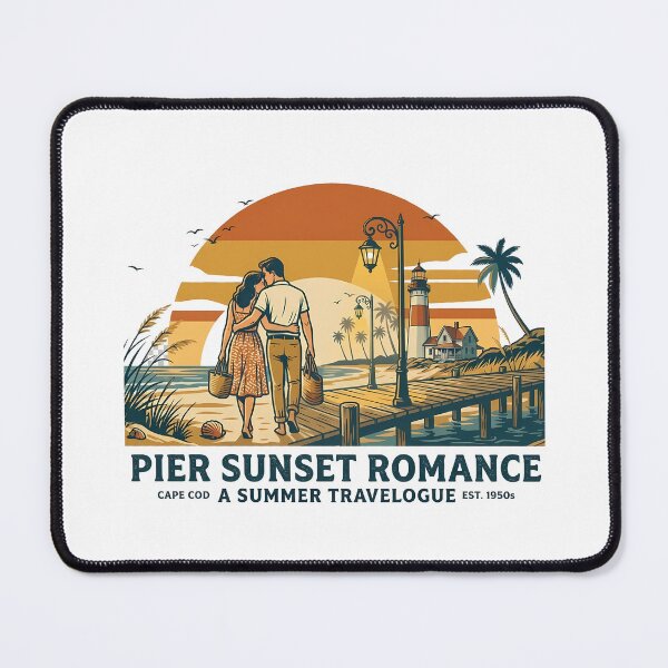 Item preview, Pier Sunset Anniversary Beach Trip Gift for Couples designed and sold by OliviaHayesArt.